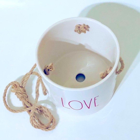 Rae Dunn LOVE ❤️ Hanging plant pot - Picture 2 of 3